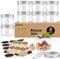 TUZAZO Mini Mason Jars 4 Oz - 8 Pack Wide Mouth Glass Mason Jars with Lids Small Canning Jar Containers for Jam, Spice, Honey, Jelly, Pudding, Dessert, DIY Candle Making Jar