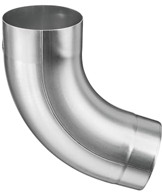 zbs24 Zink Regenrohre Fallrohrbogen 87mm Neigung 72°, konischer Ablaufbogen mit Einsteckfase