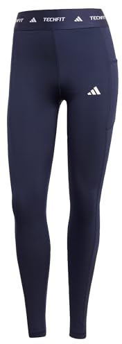 adidas Damen TECHFIT Stash Pocket Full Length Leggings, Legend Ink, M