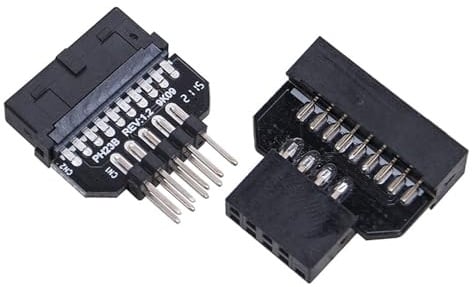NFHK 1set Reversible USB 2.0 9Pin Housing to Motherboard USB 3.0 20pin Header Female Adapter