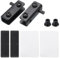 sourcing map Adjustable Glass Door Hinges Clamp, 1 Pair Iron Cabinet Glass Door Pivot Hinge Clip for 3-5mm Thickness Glass, Black 40x12x15mm