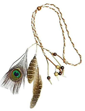 Damen-Stirnband mit Pfauenfedern, Boho-Federn, Boho-Kopfschmuck, Federn, Haarschmuck, Schmuck
