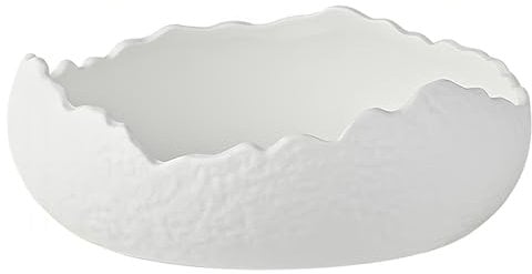 Dowbom Entryway Table Storage Bowl, Home Decor Gift, Office Candy Bowl (White, Plate Shape)