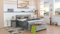 Boxspringbett Dion 240x220, VS-Silbergrau, 7-Zohnen Taschenfederkernmatratze, Ergoflex - Inklusive Aufbau - Deutscher Hersteller