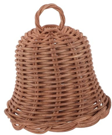 TOPBATHY Hängende Ornamente Mit Glocken Aus Rattan Weihnachtsbaum Hängende Glocken Glocke Anhänger Dekoration Baum Anhänger Bastelanhänger Aus Rattan Schöner Anhänger Party-anhänger Coffee