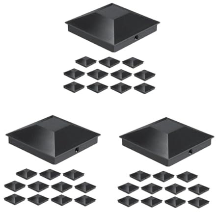 Angoily 3sets Vinyl Garden Fence Panels Caps Plastic Post Toppers Outdoor Fence Post Covers Decorative Mailbox Lamp Decks Deck Finials 12pcs*3