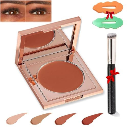 Colored Clay Cc Undereye Corrector,Color Corrector For Dark Circles With Brush, Conceal & Brighten Dark Circles,Under Eye Hydrating Concealer For Women (ORANGE, ONE SIZE)