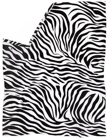 Coperte in pelle di zebra Coperta morbida e accogliente in pile, calda, in flanella, per ragazze, ragazzi, adulti, divano da viaggio