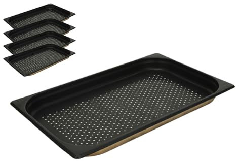 Rational - Set di 5 padelle forate compatibili con Unox da 3,8 cm