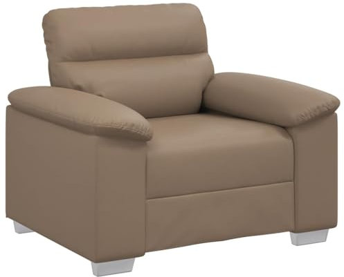 vidaXL Sillón Cuero sintético Color Capuchino 60 cm