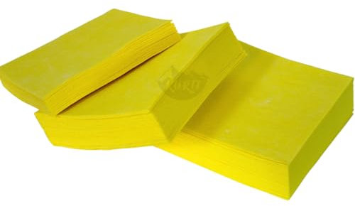 KURTT 38X40cm Wiederverwendbar Industrie Wischtücher - Putztücher Viskose Geschirrtücher - saugfähige und strapazierbare Reinigungstücher - Haushaltstücher spülmaschinenfest (40, Gelb)