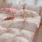Nyescasa Housse de Couette 220x240 Fleurs Rose et Blanc Floral Réversible Parure de lit Adulte 2 Personnes Rose Fleurie Housse Couette en Microfibre avec Fermeture Éclair et 2 Taies d'oreiller 65x65cm
