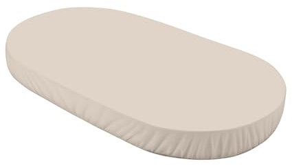 Spannbetttuch Groß, für Waldin OWAL Babybett 7in1 - Bettwäsche für Kinderbetten- Pflegeleichte, superweiche und strapazierfähige Baumwolle, Beige