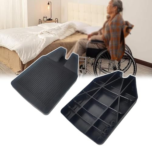 LJLAO Repose-Jambes/Repose-Pieds Surélevé pour Fauteuil Roulant, Repose-Pieds Composites, Repose-Pieds en Plastique Épais, Cranté Et À Grain Droit, Accessoires pour Fauteuils Roulants Standard,B