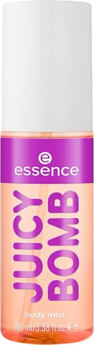 essence | Juicy Bomb Body Mist | Süße Vanille mit Pflaume & Bernstein | Langanhaltend, reisefreundlich & vegan (01 | Vanille)