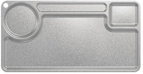 Bosiyrggrl Stainless Steel Do Old Vintage Industrial Wind Plate Coffee Shop Vintage Tray Drink Tray Tea Dessert Tray 4 Grid