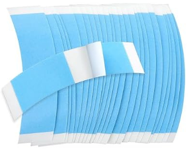 Fyrdm 72 Stück Perückenband Doppelseitiges, Klebeband für Perücken | Wig Tape Double Sided Ultra Hold, Unsichtbar Doppelseitiges Perückenband Wasserdicht, Blau Wig Glue Tape