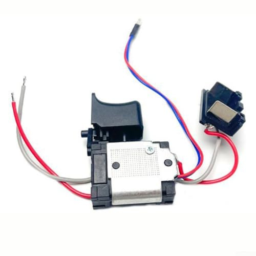 Interruttore di ricambio per trapano elettrico senza fili con regolatore di velocità a pulsante e protezione antipolvere inclusa funzione piccola luce
