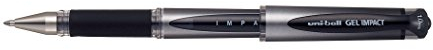 Uni-ball UM153S Impact Gel-Roller / Gelstift, 1,0 mm Spitze, 0,8 mm Strichstärke, schwarze Schreibfarbe, 12er Pack, 9006050