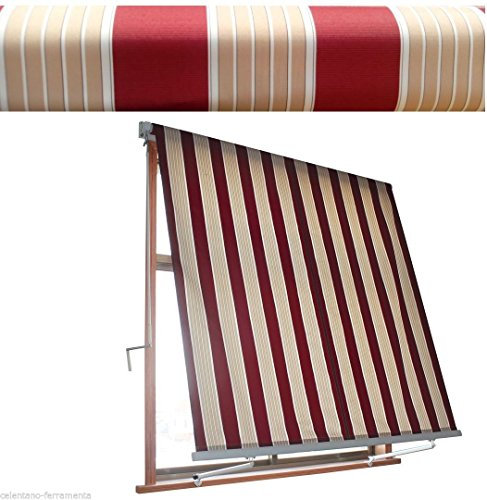 Tenda da Sole A Caduta con BRACCETTI 3 X 2,45 Beige-Bordeaux