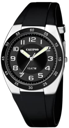 Calypso Herrenuhr Kautschuk Schwarz - Quarz, Wasserdicht 10 ATM - Herrenuhr Casual - K5753/6 Street Style