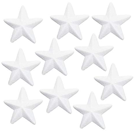Amosfun 30 stück styropor Stern weiß styroporkugeln basteln DIY modellierung weihnachtsbaumschmuck Weihnachten Christbaum anhänger Dekoration bastelbedarf