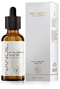 NANOIL Gesichts serum mit Hyaluronsäure – aufhellendes, glättendes und feuchtigkeitsspendendes Gesichtsserum Hyaluronsäure, 50 ml