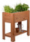 dobar® 58286FSCe Hochbeet Urban mit Ablagefläche |Erhöhtes Gemüsebeet | Salatbeet aus Massiv-Holz | Pflanzkasten für Balkon/Garten/Terrasse | 80 x 40 x 78 cm | Braun