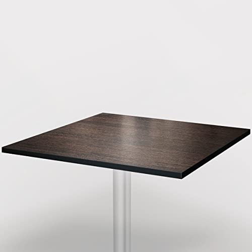GGMMÖBEL COMPACT | 2-er Set Esstisch HPL Tischplatte | 58 x 68 cm | Wenge | Perfekt für klappbare Gartentisch, Esstisch | Outdoor | Restaurant, Cafe, Bar