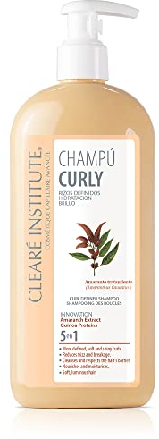 Clearé Institute | Curly Shampoo | Definierte Locken, Feuchtigkeit und Glanz pflegt und entwirrt | Perfekte Locken | 98,5% natürliche Inhaltsstoffe | 400ml