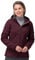 33,000ft Women's Waterproof Jacket, Ladies Lightweight Hooded Softshell Jacket Windproof Fleece Rain Jacket for Outdoor Hiking Wine Red 2XL