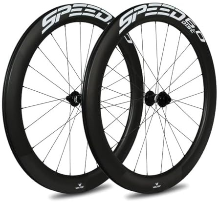 Veltec Unisex – Erwachsene Laufradsatz Speed 6.0 21mm SR Disc Shimano 12x100/12x142, schwarz/weiß, 622-21