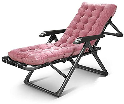 Zero Gravity Chairs, Folding Reclining Chairs, Beach Chairs, Lounger Deck, Sun Loungers, Super Width 64CM (Color : 2 Textoline Fabric)