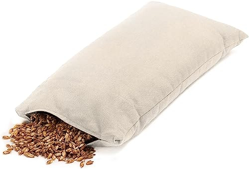 Giraffenland Coussin aux balles d´épeautre Biologique 40x20cm avec Fermeture à glissière, 20 x 40 cm Tissu Blanc cassé (écru) en Coton sergé; avec enveloppes d´épeautre Biologique