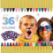 GLEEMEN Kinderschminke Set, 36 Farben Abwaschbare Bodypaint Facepaint Schminkstifte, Halloween Fasching Kinder gesichtsfarbe für Geburtstagsfeie Kindertag Fasching Weihnachten