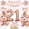 Rosegold Luftballon 21 Geburtstag Frau, 21 Jahr Geburtstag Frau, Ballon 21. Geburtstag Rosegold, Geburtstagsdeko 21 Jahr Rosegold, Frauen Deko 21. Geburtstag, Roségold 21. Party Ballons