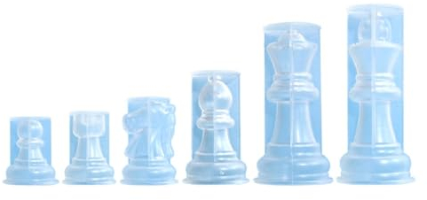 Chess Lot de moules en silicone pour planche à découper en résine époxy