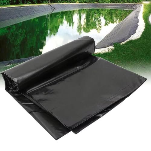 AVSMGP Revêtement pour Bassin À Poissons Grande Taille Liner Piscine Robuste Et Durable Bache Noire Jardin en PEHD Épaisseur 0,3Mm- Prise en Charge La Taille Personnalisée,6m x 3m