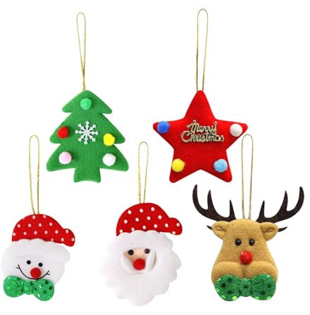 Adornos para árbol de Navidad, adornos de tela para árbol de dibujos animados, decoración de Navidad, colgante decorativo para familiares, amigos, colegas