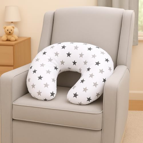 For Your Little One Breast Feeding Maternity Nursing Pillow Support | Mother & Baby Awards Shortlisted (Silver Twinkle Stars)