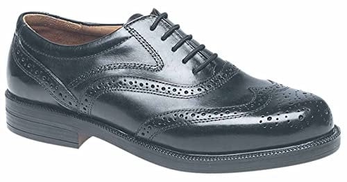 Mens Gents Leather Wide Fit Scimitar Brogues Shoes Size 6 - 14 BLACK (11)