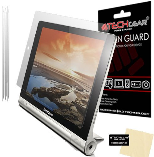 TECHGEAR [Pack of 3] Screen Protectors for Lenovo Yoga 10 & 10 HD+ Tablet (Model: B8000 Series) - Ultra Clear Lcd Screen Protector Guard Covers With Screen Cleaning Cloth & Application Card
