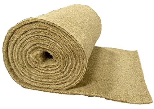 pemmiproducts Nagerteppich 100% Hanf, Meterware, 0,80 m x 25,00 m x ca. 0,5 cm dick, Nagermatte, Hanfmatte für Kaninchen,Meerschweinchen, Nager,Hemp mat