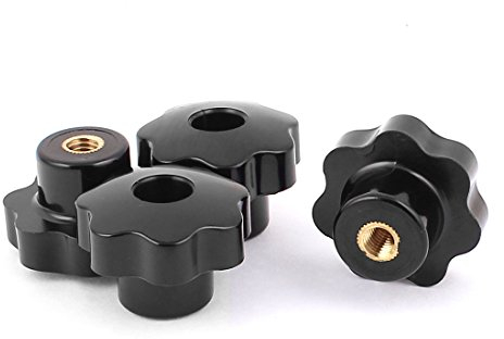 sourcing map 4stk M8 Innengewinde Gerändelt Muttern Knopf Griff für Maschinen Drehbank Spann de