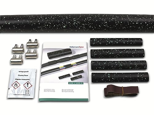 HellermannTyton 380-04013 LVK-C-5x1,5-6 PO-X BK Warmschrumpf-Verbindungsgarnitur mit Schraubverbindern Kabel-Ø-Bereich: