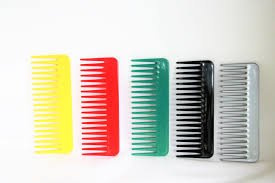 Heib Service Afro Women's Curl Comb Strands Comb Unbreakable Colourful Red Brown Blue Random Selection 1 Piece