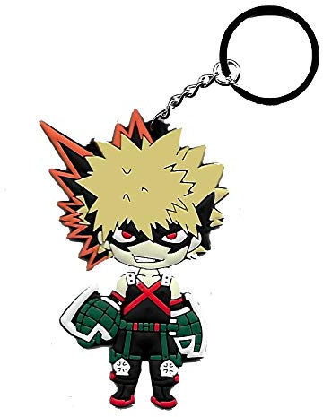 My Hero Academia Gummi-Schlüsselanhänger Doppelseitig Bakugo Katsuki - 8 cm