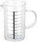 COM-FOUR® gobelet doseur en verre résistant à la température - récipient doseur avec poignée - pichet en verre de 1000 ml avec échelle - aide de cuisine (01 pièce - tasse à mesurer 1L)