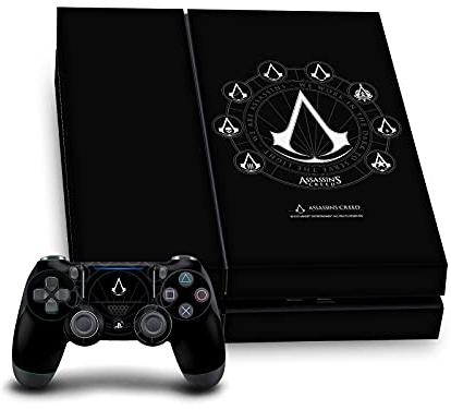 Head Case Designs Offizielle Zugelassen Assassin's Creed Kaemme Erbschaft Logo Matte Vinyl Haut Gaming Aufkleber Abziehbild kompatibel mit Sony Playstation 4 PS4 Console and DualShock 4 Controller