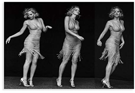 Style1 Kunstdruck auf Leinwand, Motiv: Amerikanische Schauspielerin, Jennifer Lawrence, modernes Design, 30 x 45 cm, ohne Rahmen